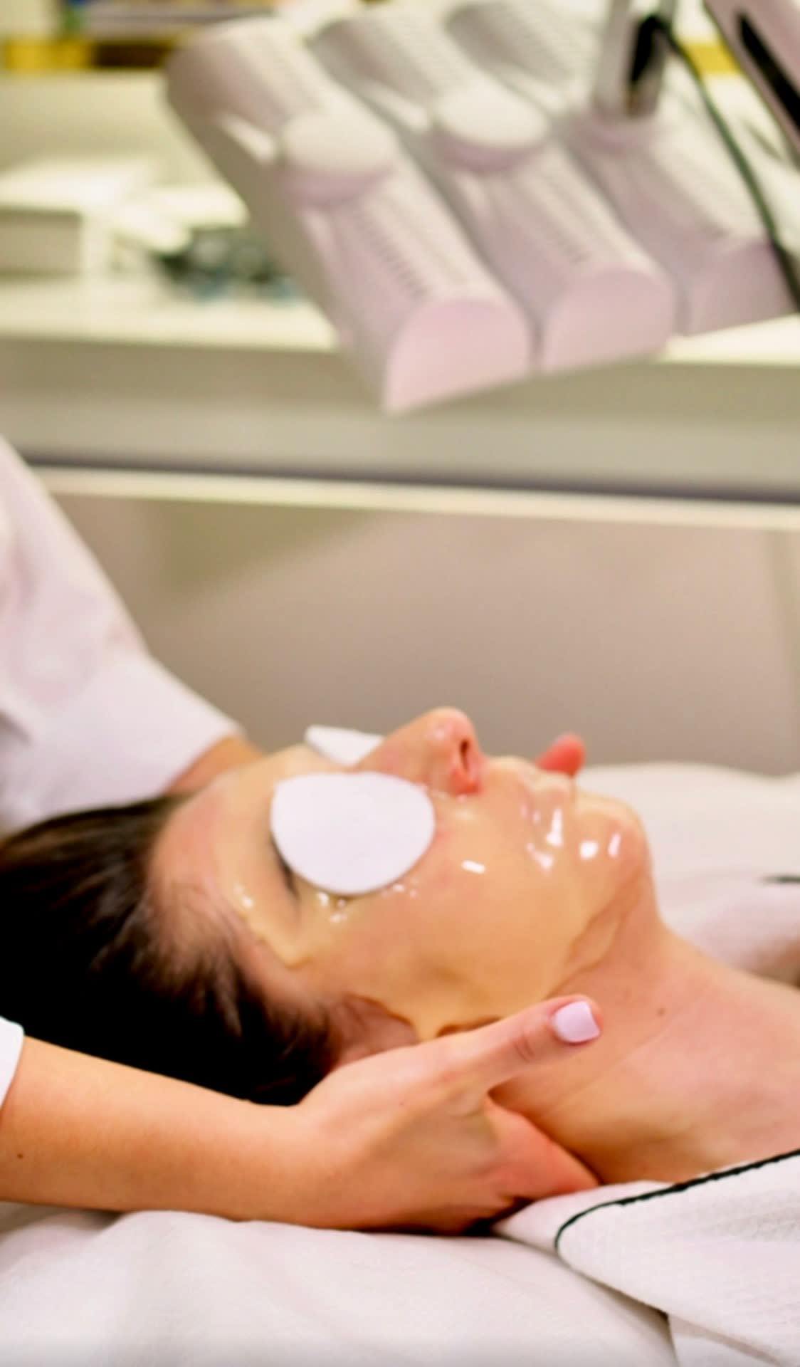 Close-up of professional skincare products at OPATRA London Zurich